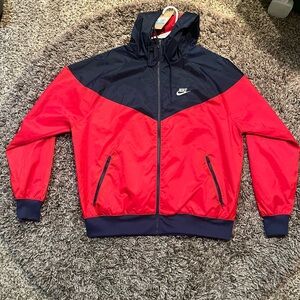 Nike Men's Navy and Red Windbreaker